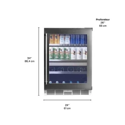 Danby SILHOUETTE 24″ Built-in Wine and Beverage Center 24