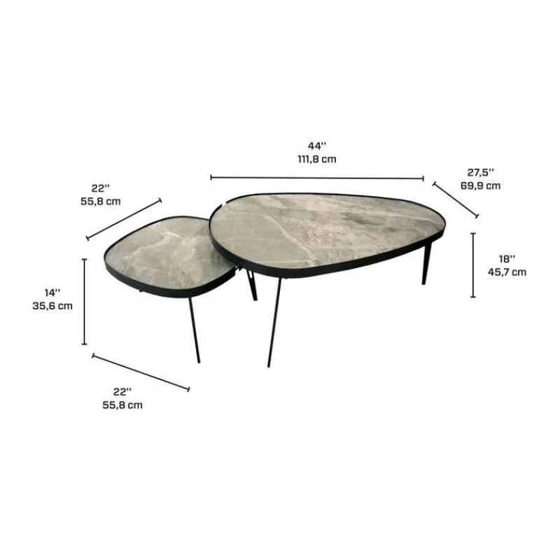 Sintered Stone Nesting Tables