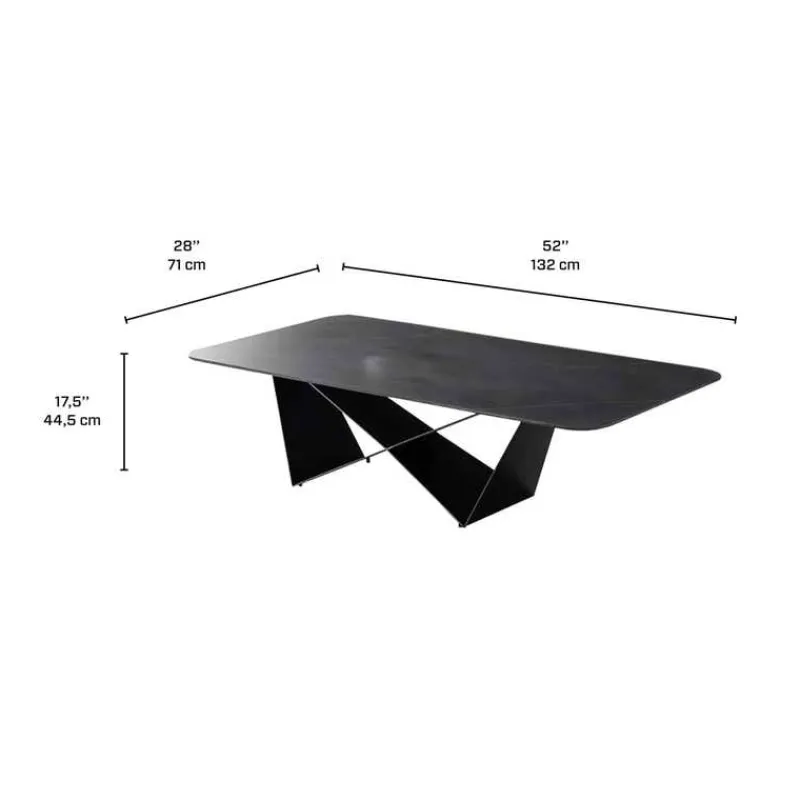 Sintered Stone Rectangular Coffee Table