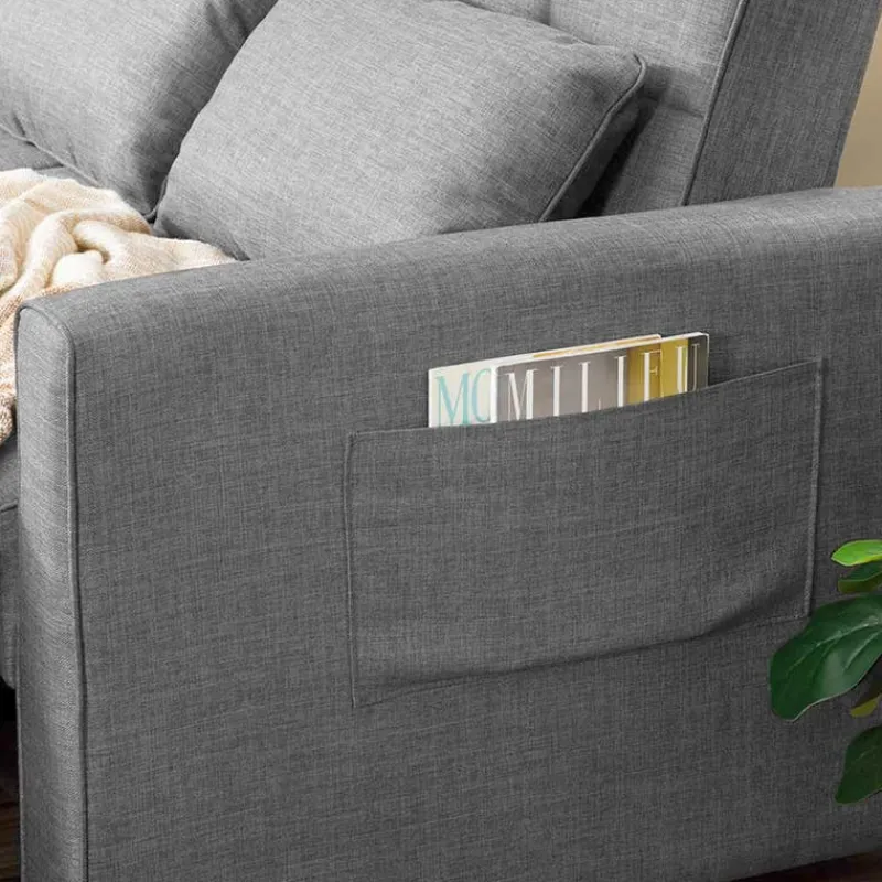 Sofa Bed with Side Storage Pockets