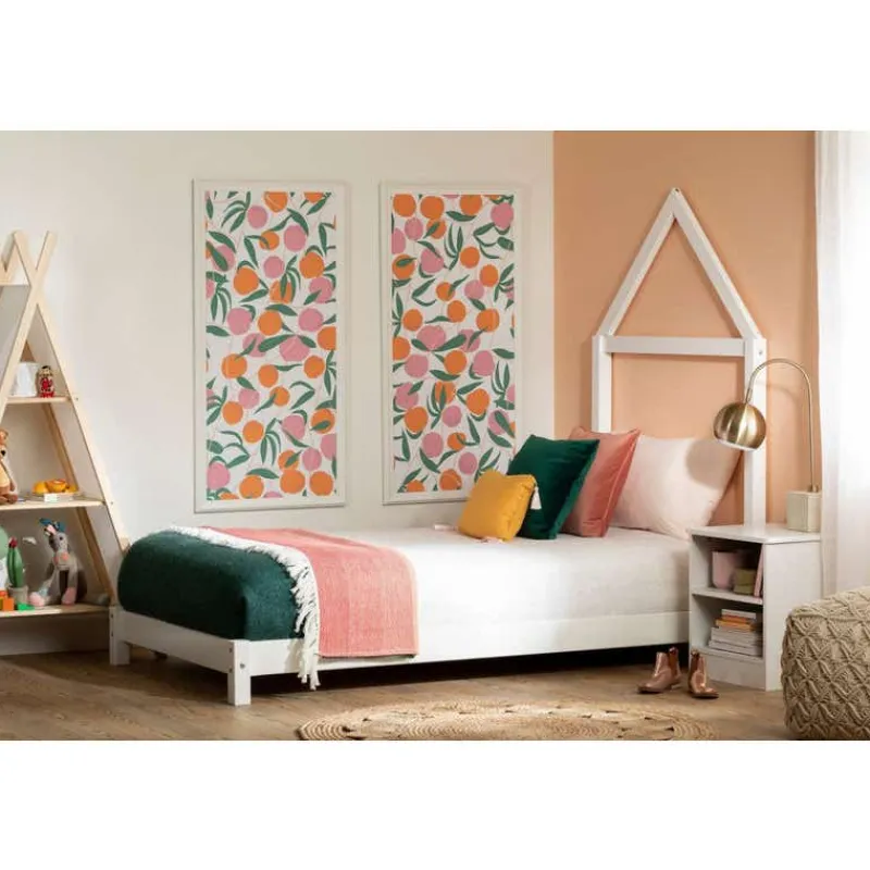 Meubles South Shore Solid Wood Bed With House Frame Headboard 39'' - South Shore