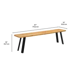 Solid Wood Bench
