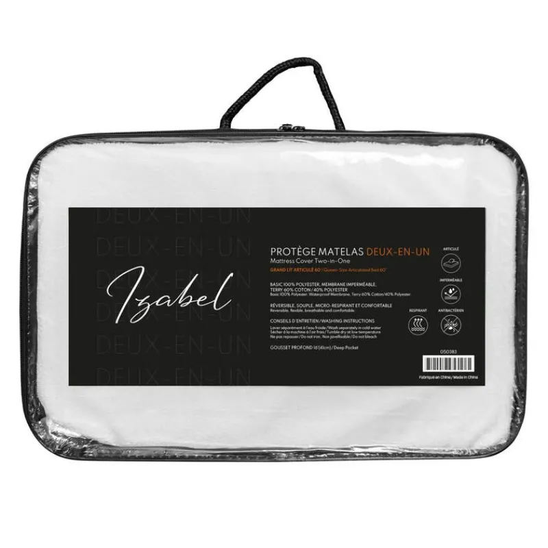 Split-Head Fresh Waterproof and Reversible Mattress Protector - Queen