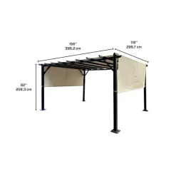 Steel Pergola 10' x 13' - Beige