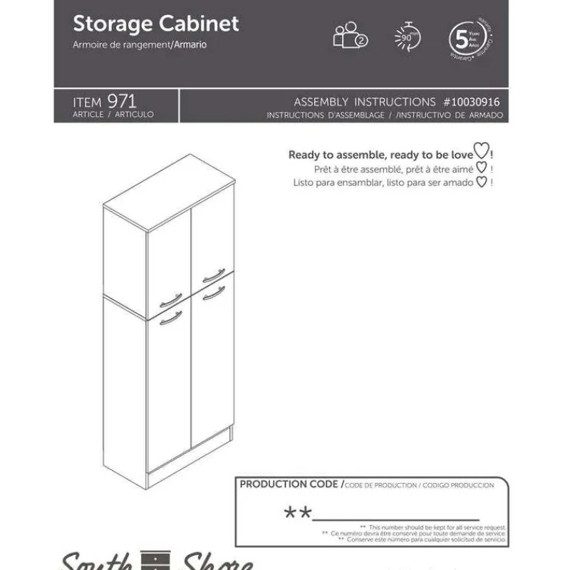 Meubles South Shore Storage Pantry - South Shore