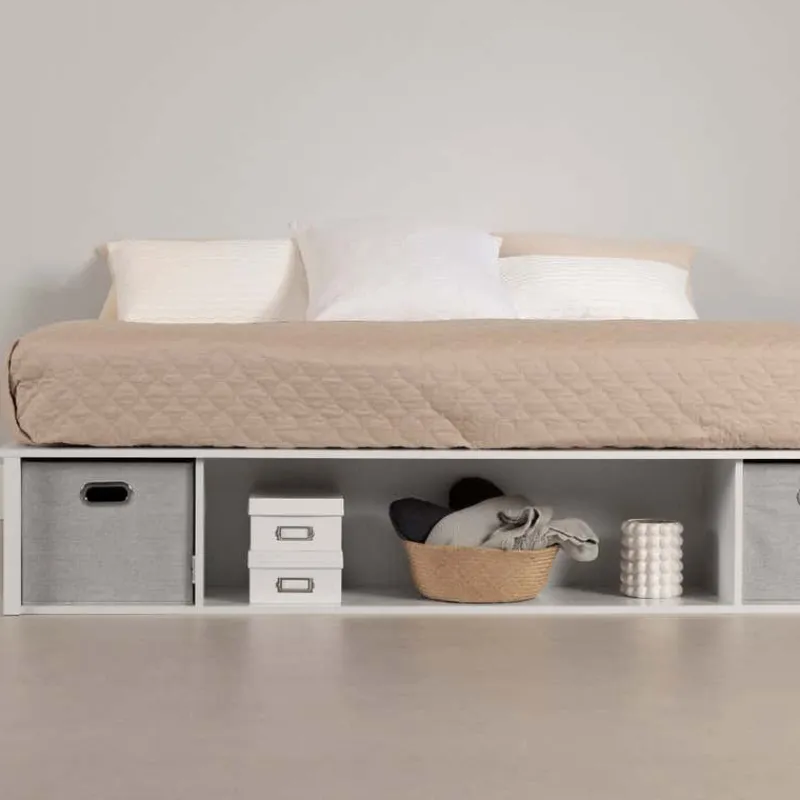 Meubles South Shore Storage Platform Bed With Baskets (78") - South Shore
