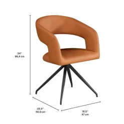 Swivel Chair - Pumpkin Orange