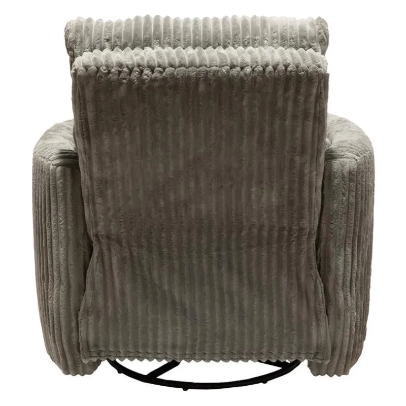 MINHAS Swivel Corduroy Velvet Rocker Recliner -