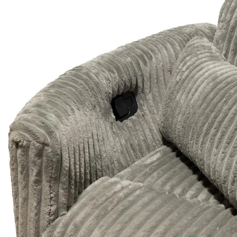 MINHAS Swivel Corduroy Velvet Rocker Recliner -