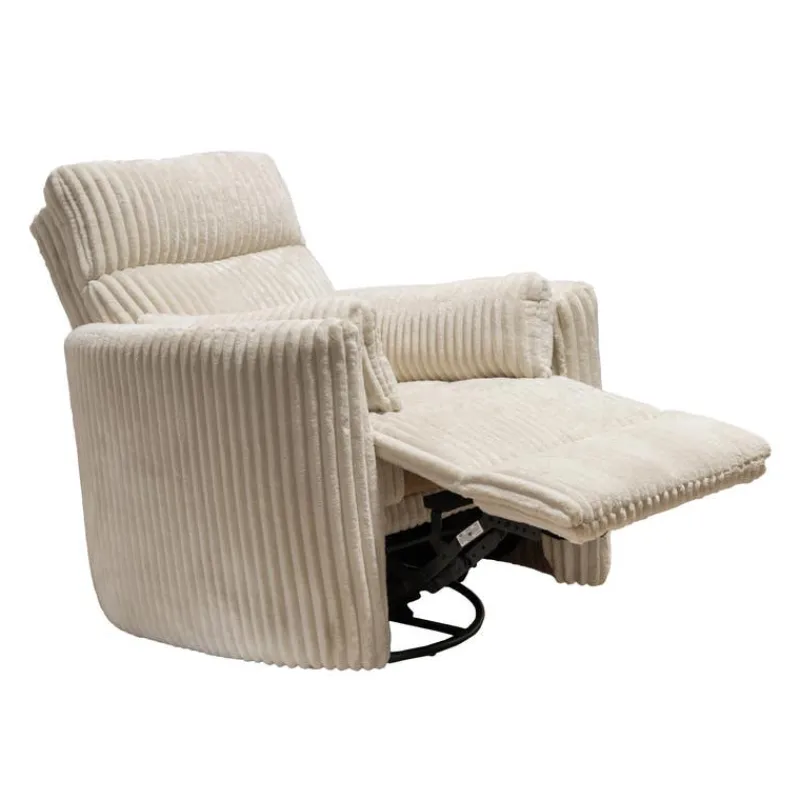 MINHAS Swivel Corduroy Velvet Rocker Recliner -