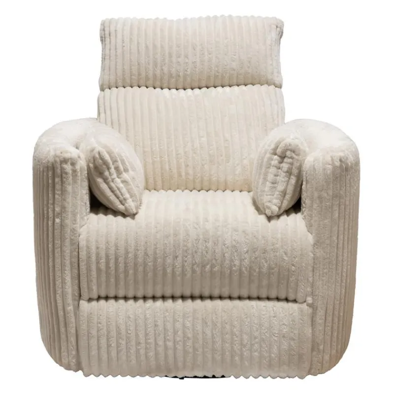 MINHAS Swivel Corduroy Velvet Rocker Recliner -