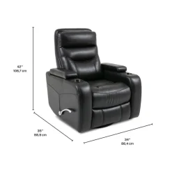 Swivel Rocker Recliner with Storage -