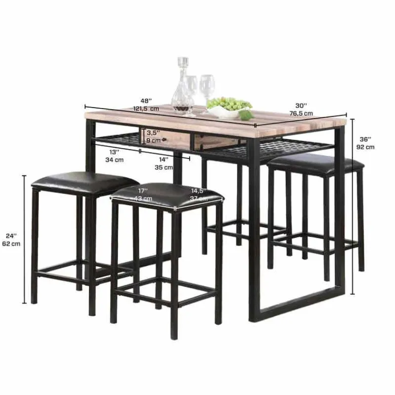Table and 4 stools