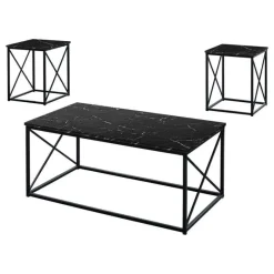 Monarch Table set - 3pcs set / marble / metal -