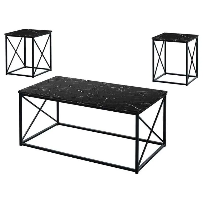 Monarch Table set - 3pcs set / marble / metal -