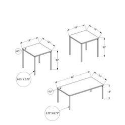 Monarch Table set - 3pcs set / / metal -