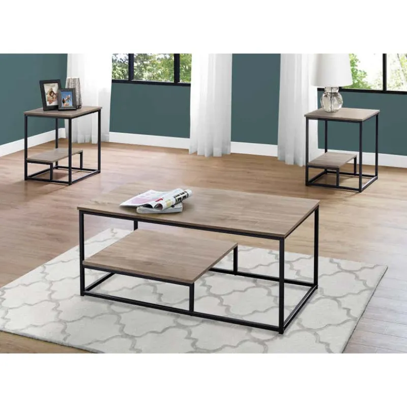 Monarch Table set - 3pcs set / / black metal -