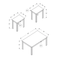 Monarch Table set - 3pcs set / dark -