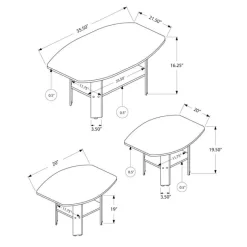 Monarch Table set - 3pcs set / industrial -