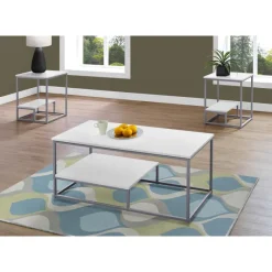Monarch Table set - 3pcs set / / silver metal -