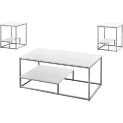 Monarch Table set - 3pcs set / / silver metal -