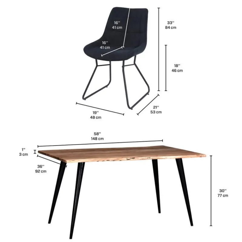 Table with 4 chairs