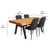 Table with 4 chairs - Black