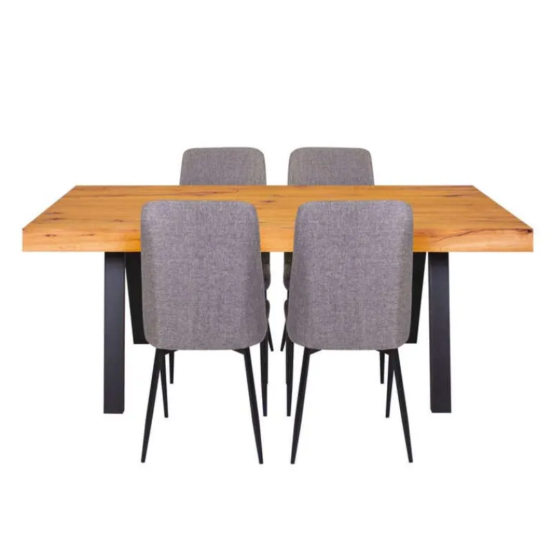 Table with 4 Chairs - Grey