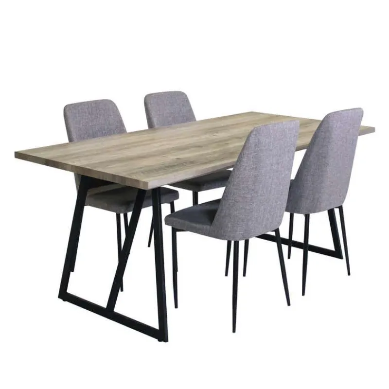 Table with 4 Chairs - Grey