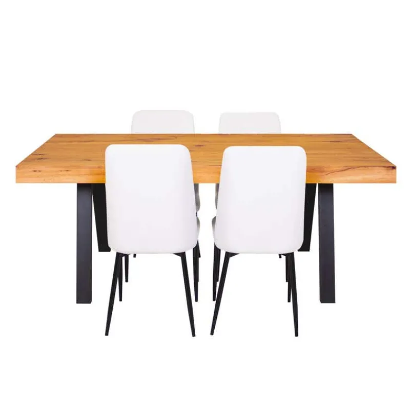 Table with 4 Chairs - White