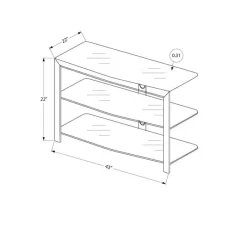 Monarch Tempered Glass TV Stand 43" -