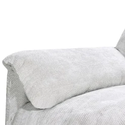Textured Velvet Feather-Filled Armchair - Beige