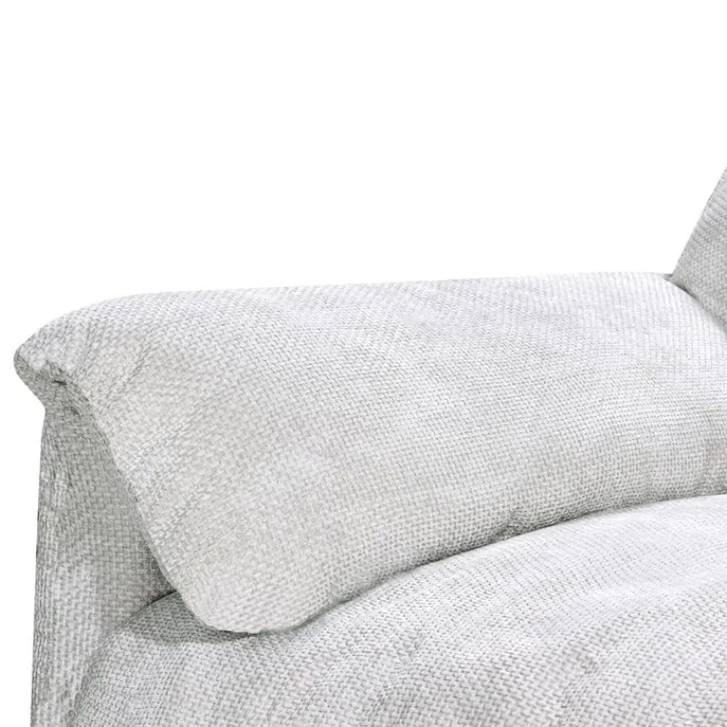 Textured Velvet Feather-Filled Armchair - Beige