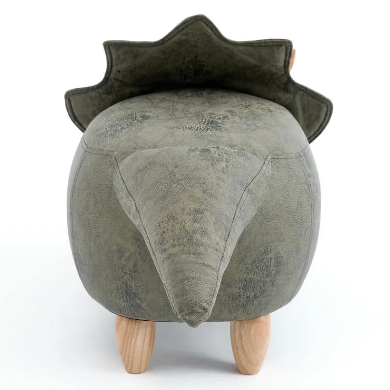 Triceratops-Shaped Kids Pouf – 37.8" x 14.2" x 14.6"