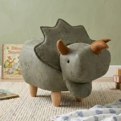 Triceratops-Shaped Kids Pouf – 37.8