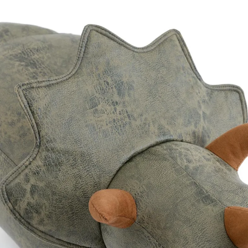 Triceratops-Shaped Kids Pouf – 37.8" x 14.2" x 14.6"