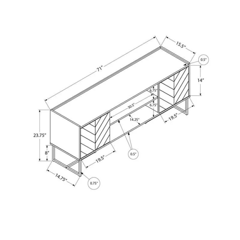 Monarch TV Stand 72" -