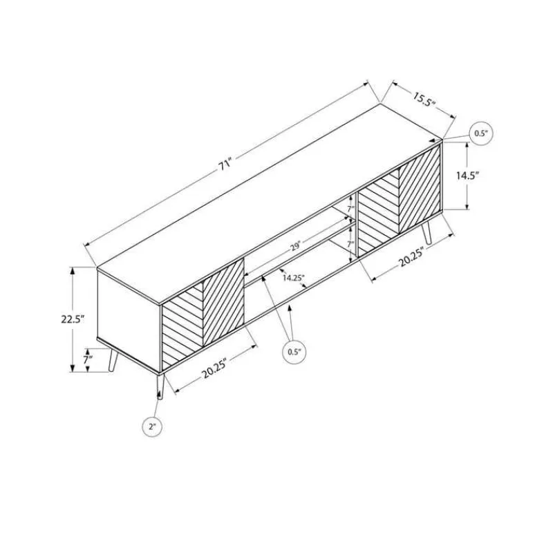 Monarch TV Stand 72" -