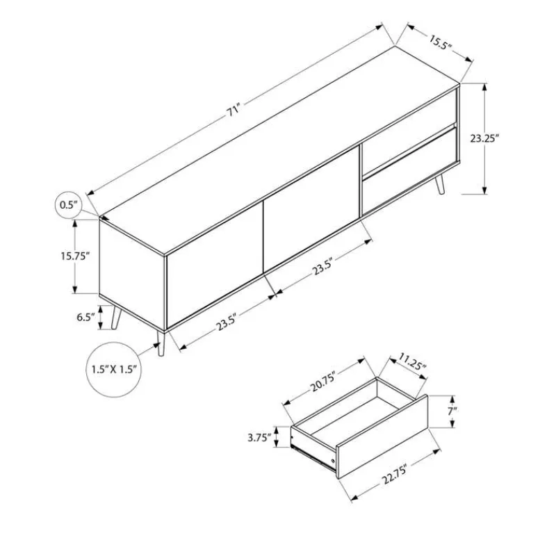 Monarch TV Stand 72" -