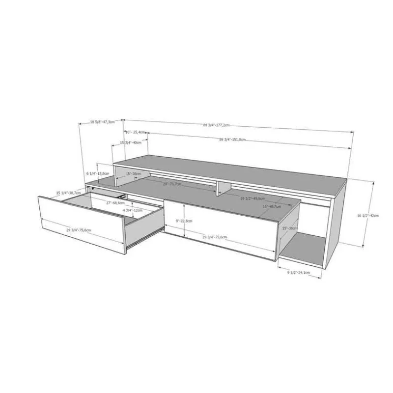 Nexera TV Stand 72" -