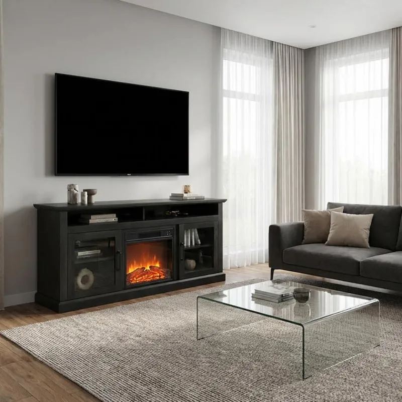 TV Stand with Electric Fireplace 60"