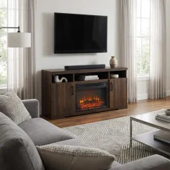 TV Stand with Electric Fireplace 54