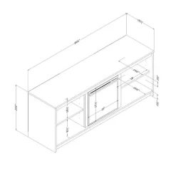 Meubles South Shore TV Stand with Electric Fireplace 60" - South Shore
