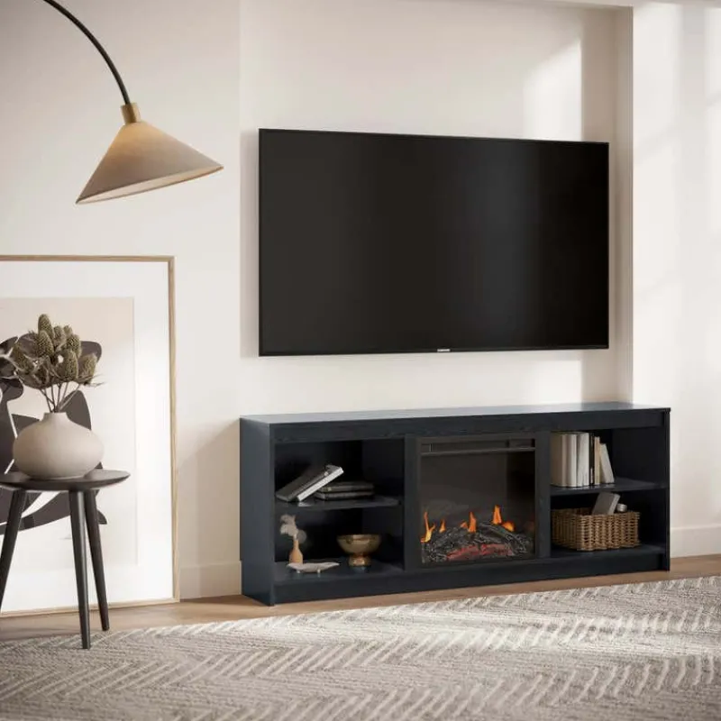 Meubles South Shore TV Stand with Electric Fireplace 60" - South Shore