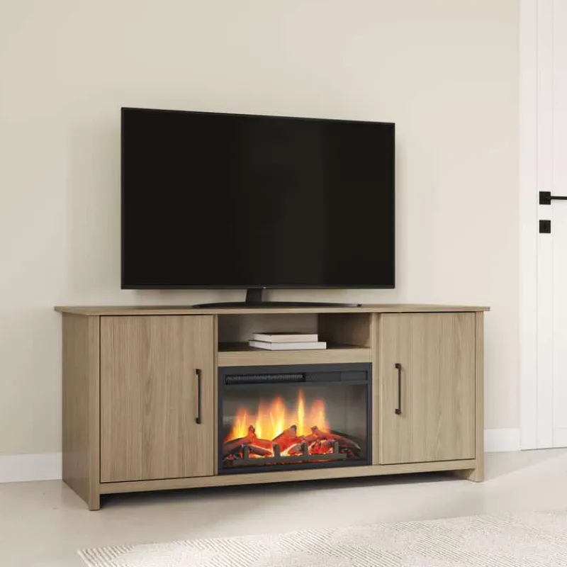 Meubles South Shore TV Stand with Electric Fireplace 60" - South Shore