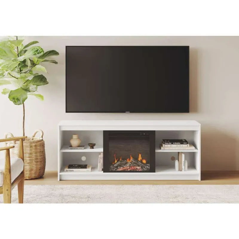 Meubles South Shore TV Stand with Electric Fireplace 60" - South Shore