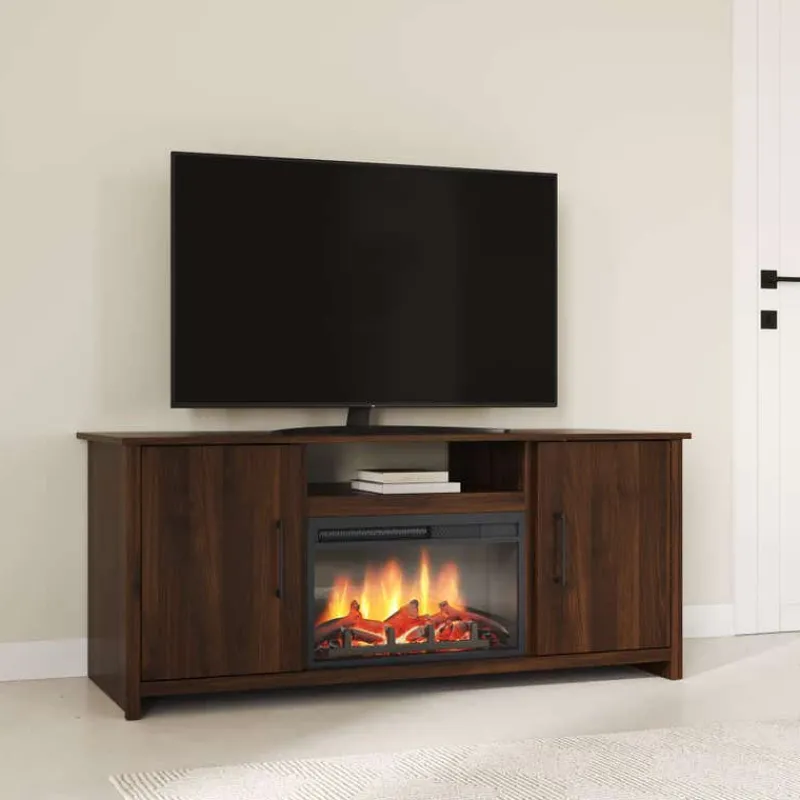Meubles South Shore TV Stand with Electric Fireplace 60" - South Shore