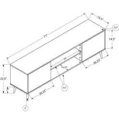 Monarch TV Stand with Storage 72" -
