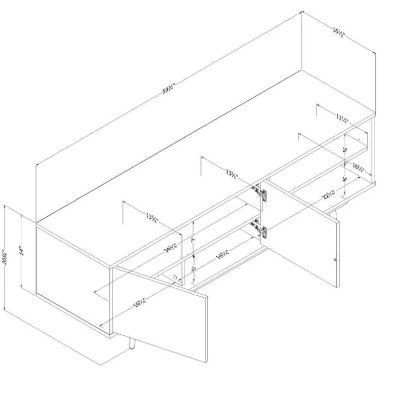 Meubles South Shore TV Stand with Storage 60" - South Shore