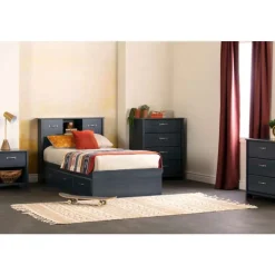 Meubles South Shore Twin Bed with 3-Drawer Storage and Headboard (39") - South Shore